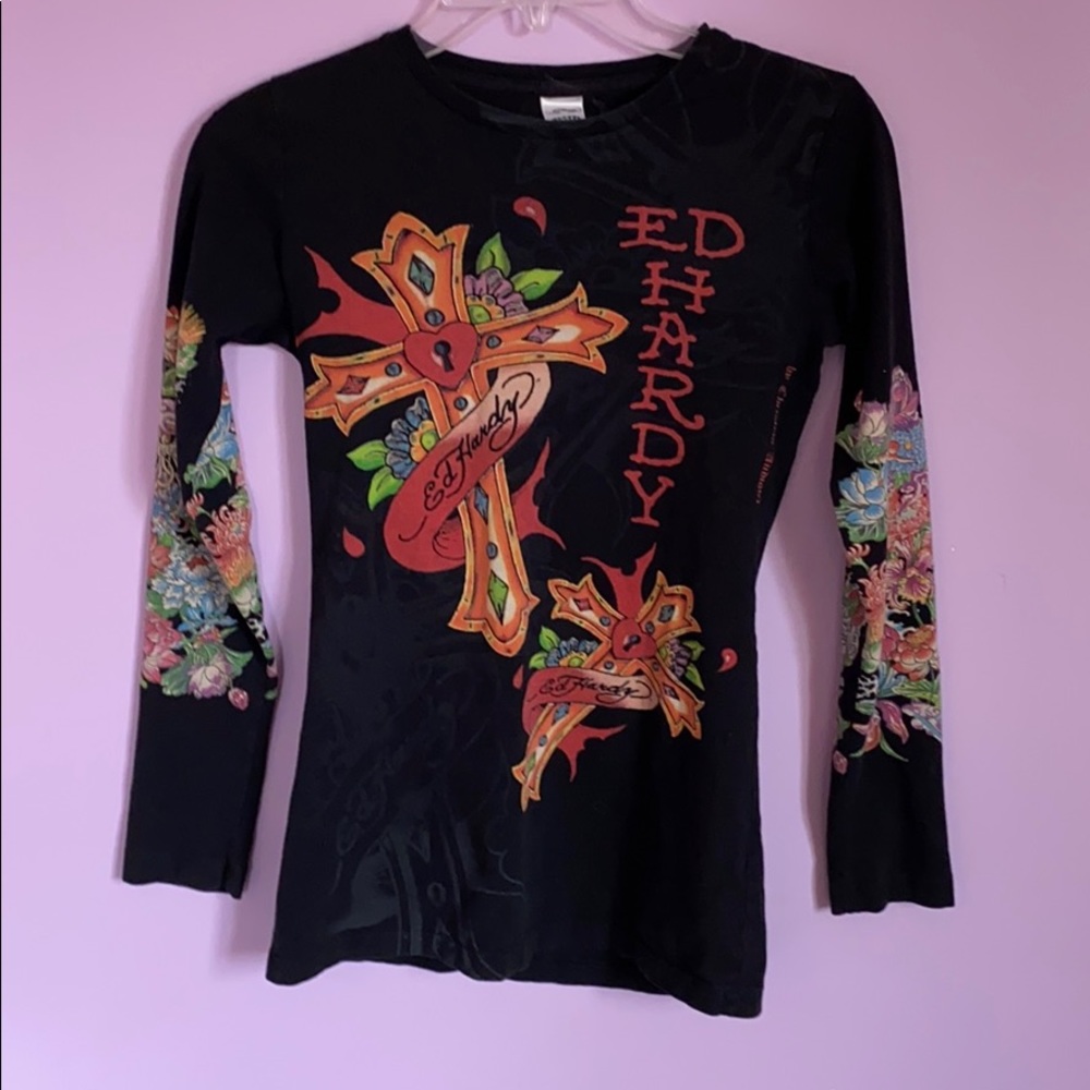 Black long sleeve Ed Hardy